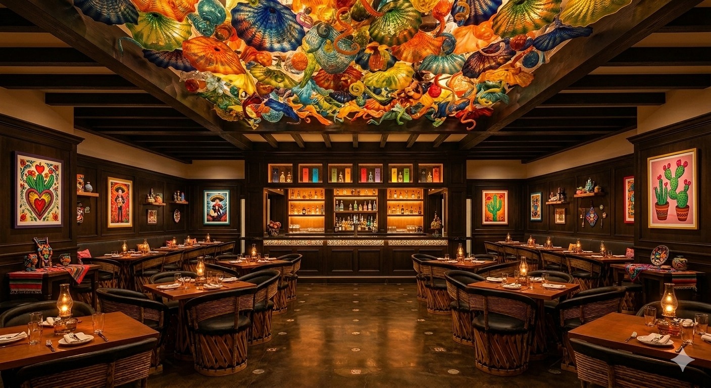 Barra elegante de restaurante